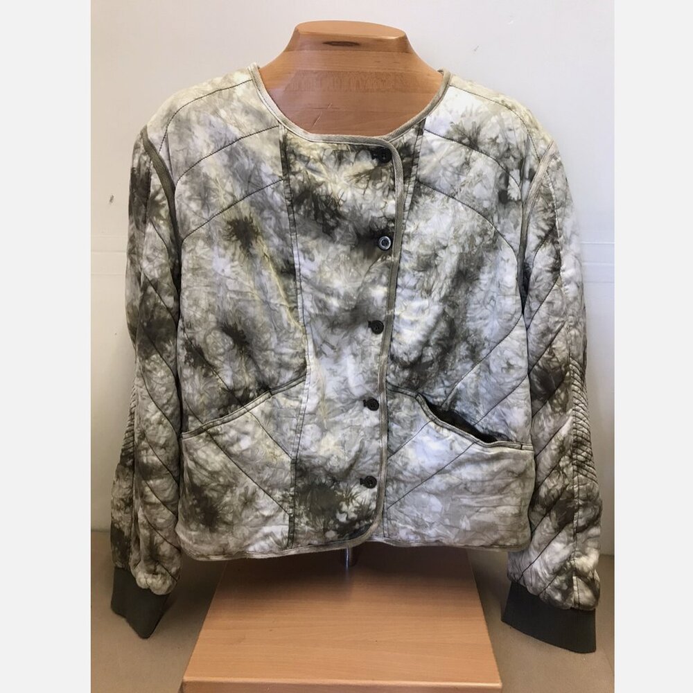 Marrakech Quilted Green Tie Dye Jacket